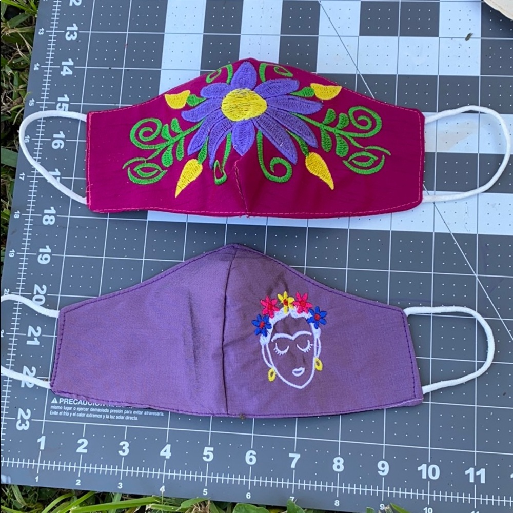 Mexican embroidery face mask